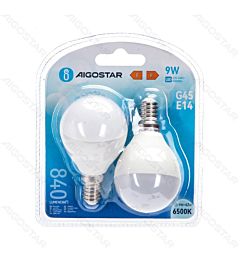 MINI GLOBO LED G45 E14 9W - LUCE FREDDA 840LM - 2PZ