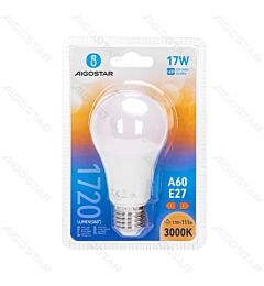 LAMPADINA LED A60 E27 17W - LUCE CALDA - 1720LMAigostar