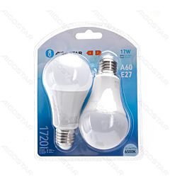 LAMPADINA LED A60 E27 17W - LUCE FREDDA 1720LM - 2PZAigostar