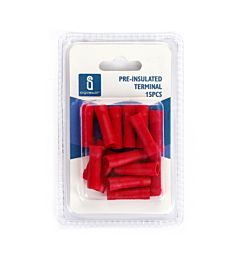 TERMINALI PREISOLATI BV5.5 - ROSSI - 15PZ