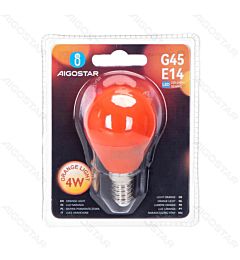 LAMPADINA LED G45 E14 4W - LUCE ARANCIONE