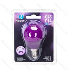 LAMPADINA LED G45 E14 4W - LUCE VIOLA