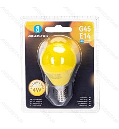 LAMPADINA LED G45 E14 4W - LUCE GIALLA