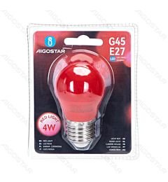LAMPADINA LED G45 E27 4W - LUCE ROSSA