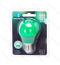 LAMPADINA LED G45 E27 4W - LUCE VERDE