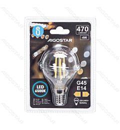 LAMPADINA LED G45 E14 4W - LUCE FREDDA 6500K