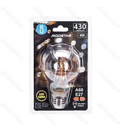 LAMPADINA LED A60 E27 4W AMBRATA - LUCE CALDA 2200KAigostar