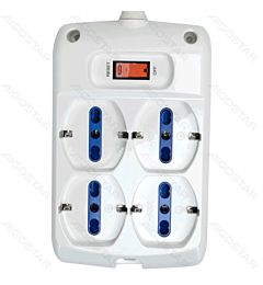 MULTIPRESA A 4 VIE CON INTERRUTTORE 10A - 1,5MAigostar