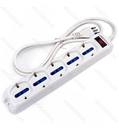 MULTIPRESA A 5 VIE CON INTERRUTTORE 10A - 1,5M