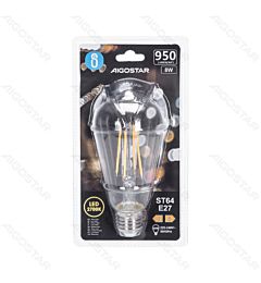LAMPADINA LED ST64 E27 8W - LUCE CALDA 2700KAigostar