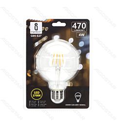 LAMPADINA LED G95 E27 4W - LUCE CALDA 2700K