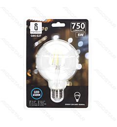 LAMPADINA LED G95 E27 6W - LUCE FREDDA 6500KAigostar