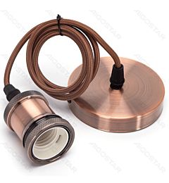 PORTALAMPADA E27 IN METALLO - BRONZO