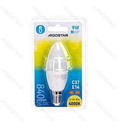 LAMPADINA LED C37 E14 9W - LUCE NEUTRA - 840LMAigostar