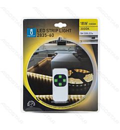 STRISCIA LED CON TELECOMANDO - LUCE CALDA - 5M