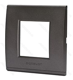 PLACCA A 2 MODULI IN PLASTICA - NERO