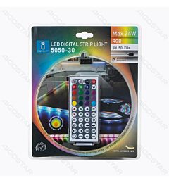 STRISCIA LED CON TELECOMANDO - LUCE RGB - 5M