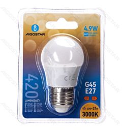 MINI GLOBO LED G45 E27 4.9W - LUCE CALDA - 420LM