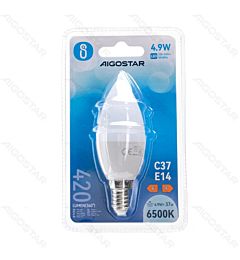 LAMPADINA LED C37 E14 4.9W - LUCE FREDDA - 420LMAigostar