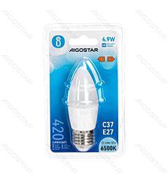 LAMPADINE LED C37 E27 4.9W - LUCE FREDDA - 420LM