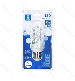 LAMPADINA LED A SPIRALE E27 4.9W - LUCE FREDDA - 440LMAigostar
