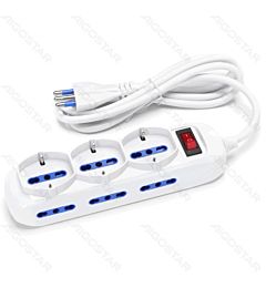 MULTIPRESA A 9 VIE CON INTERRUTTORE 16A - 1,5MAigostar