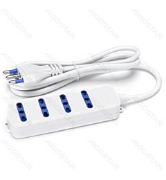 MULTIPRESA A 4 VIE CON INTERRUTTORE 16A - 1,5M