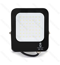 FLOODLIGHT LED NERO 30W - LUCE FREDDA - 2700LM