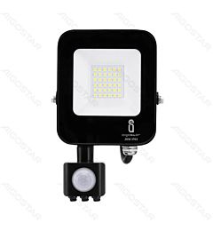 FLOODLIGHT LED CON SENSORE NERO 20W - LUCE FREDDA