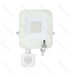 FLOODLIGHT LED CON SENSORE BIANCO 20W - LUCE FREDDA