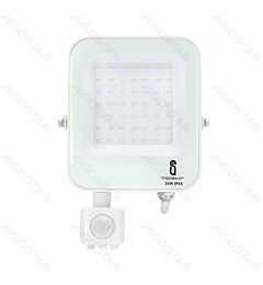 FLOODLIGHT LED CON SENSORE BIANCO 30W - LUCE NEUTRA
