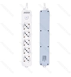 MULTIPRESA A 5 VIE CON INTERRUTTORE 16A - 1,5M