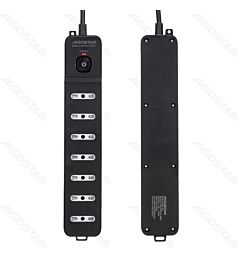 MULTIPRESA A 7 VIE CON INTERRUTTORE 10A - NERO 1,5M