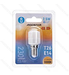 LAMPADINA LED PER FRIGORIFERO - LUCE CALDA - E14 2,5W