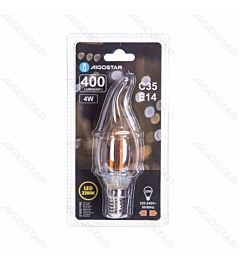 LAMPADINA LED C35 E14 4W AMBRATA - LUCE CALDA 2200K