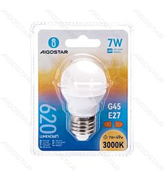 MINI GLOBO LED G45 E27 7W - LUCE CALDA - 620LM