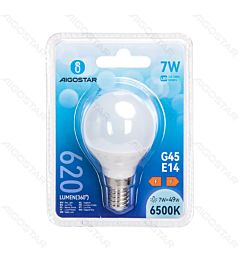 MINI GLOBO LED G45 E14 7W - LUCE FREDDA - 620LMAigostar