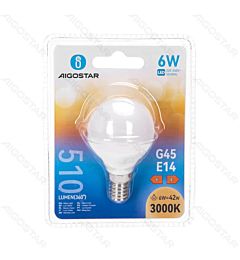 MINI GLOBO LED G45 E14 6W - LUCE CALDA - 510LMAigostar