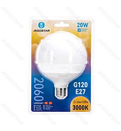 LAMPADINA LED G120 E27 20W - LUCE CALDA - 2060LM