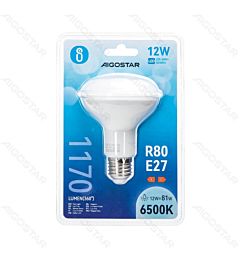 LAMPADINA LED R80 E27 12W - LUCE FREDDA - 1170LM