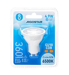 LAMPADINA LED GU10 COB 4.9W - LUCE FREDDA - 360LMAigostar