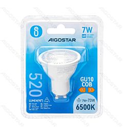 LED GU10 COB 7W - LUCE FREDDA 6500K - 520LM