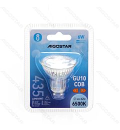 LED GU10 COB 6W - LUCE FREDDA 6500K - 435LM
