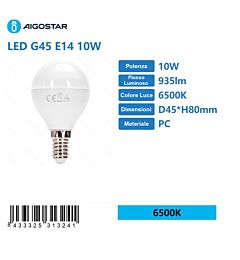 MINI GLOBO LED G45 E14 10W - LUCE FREDDA - 935LM