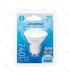 LED GU10 10W - LUCE FREDDA 6500K - 740LMAigostar