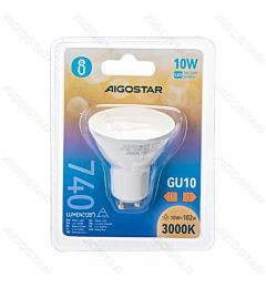 LED GU10 10W - LUCE CALDA 3000K - 740LM