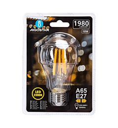 LAMPADINA LED A65 E27 18W AMBRATA - LUCE CALDA 2200K