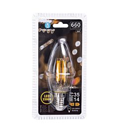 LAMPADINA LED C35 E14 6W AMBRATA - LUCE CALDA 2200K