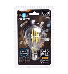 LAMPADINA LED G45 E14 6W - LUCE FREDDA 6500K