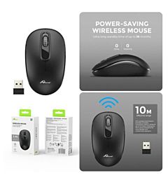 Mouse Wireless MS-017 - Nero